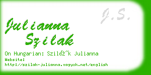 julianna szilak business card